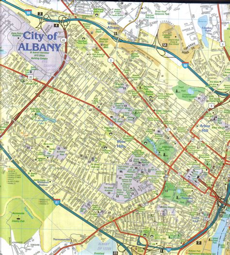 City of Albany and Surrounds Map .